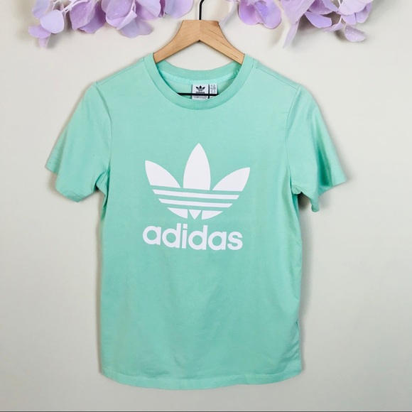 mint green adidas t shirt